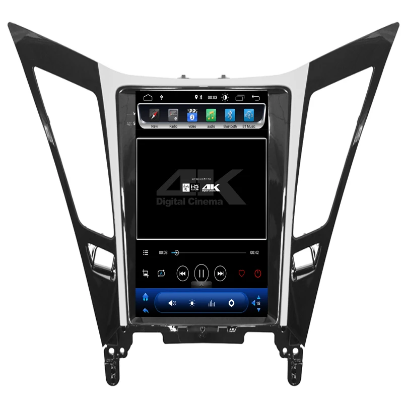 Cheap 2019 new come！Vertical Screen Tesla Style Android 8.1 Car DVD GPS Navigation Player radio for Hyundai sonata 2012 2013 2014 1