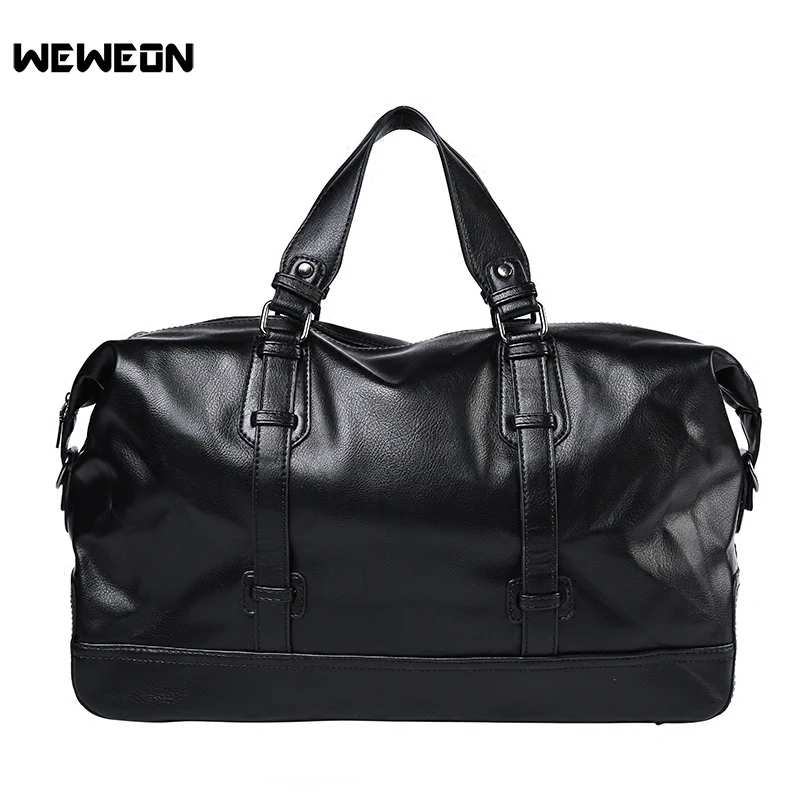 

Large Capacity Men PU Leather Sport Gym Bag Female Fitness Training Shoulder Bags Travel Duffle Handbag Outdoor sac de sport