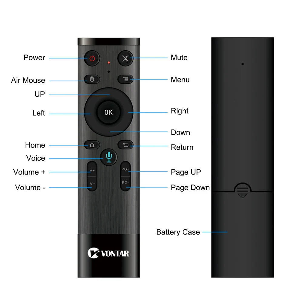 Голосовая воздушная мышь 2,4 ГГц беспроводной микрофон Google с гироскопом для Android tv Box T9 X96 Мини голосовой пульт дистанционного управления
