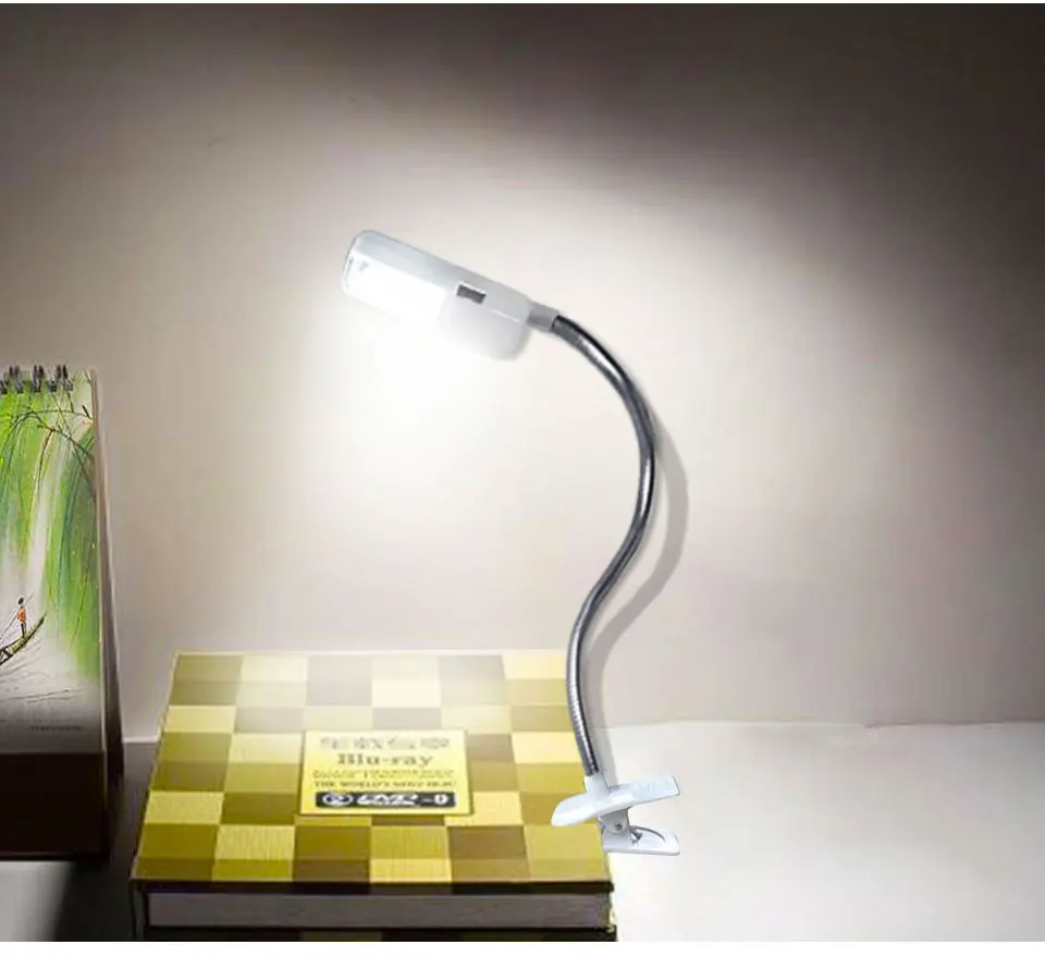 Mini LED Desk Lamp Mini Eye-care Table Lamp Flexible Night Clip-on Study Desk Light for Laptop PC Music Stand Light Lamps Gifts  (10)