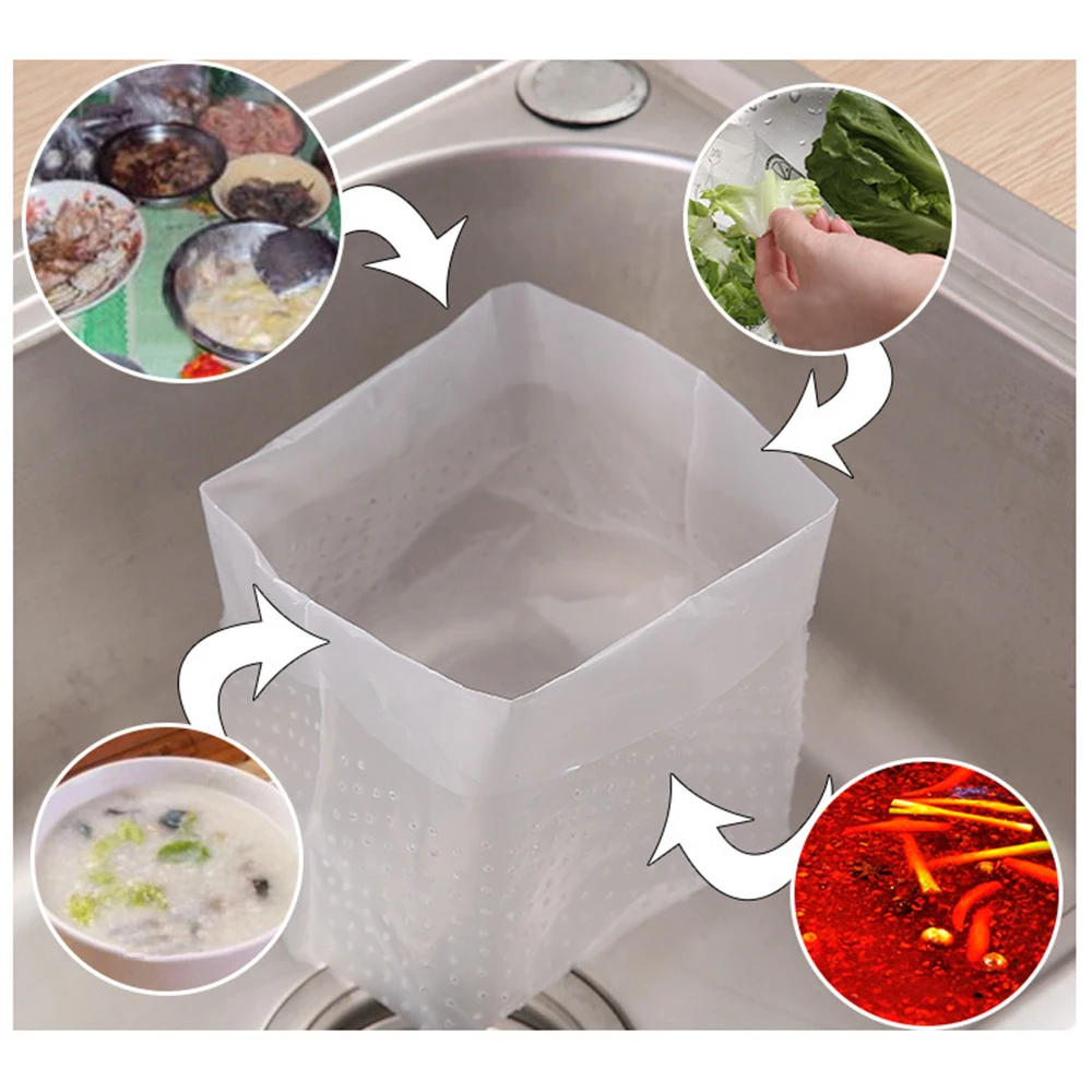 30 шт мешки для мусора одноразовые самоподдерживающие дренажный мешок утолщение мешок для мусора кухонный дренажный мешок кухонные принадлежности