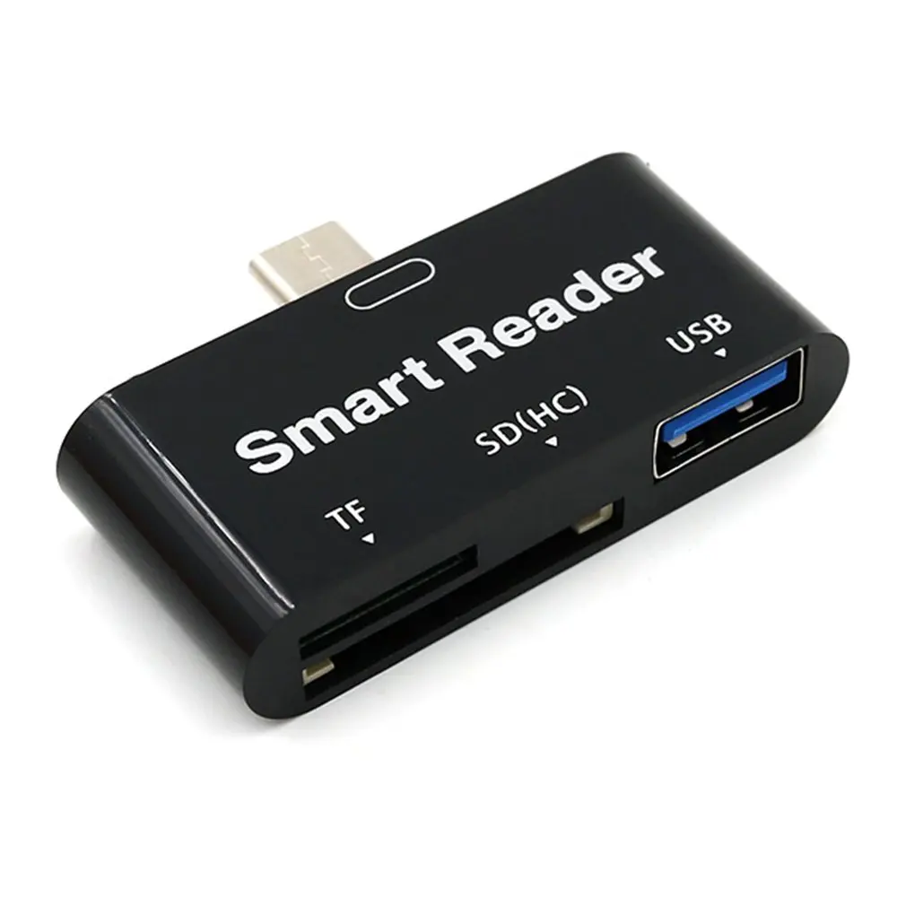 Type C/Micro USB/USB2.0 3 в 1 OTG кард-ридер высокоскоростной Универсальный OTG TF/SD для Android компьютера удлинители
