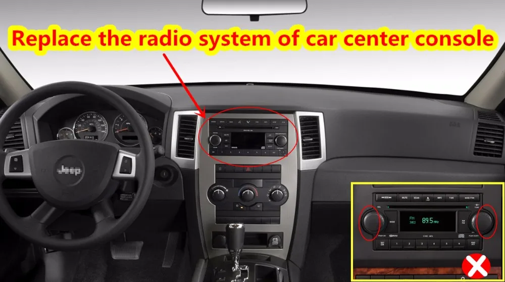 Top Android 6.0 8 Octa Core 2GB RAM Car DVD GPS Radio Player For Jeep Commander 2008-2010 Compass 2009-2013 Grand Cherokee 2008-2013 0