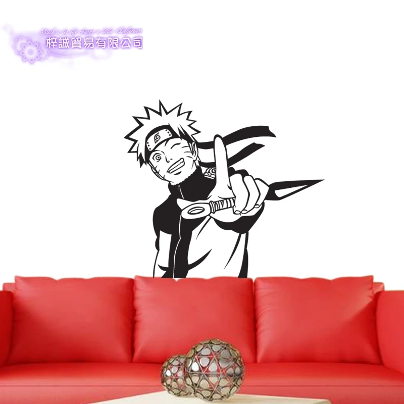 Naruto Japanese Cartoon Car Sticker Uzumaki Naruto Decal Posters Vinyl Wall Decals Pegatina Decor Mural Sticker