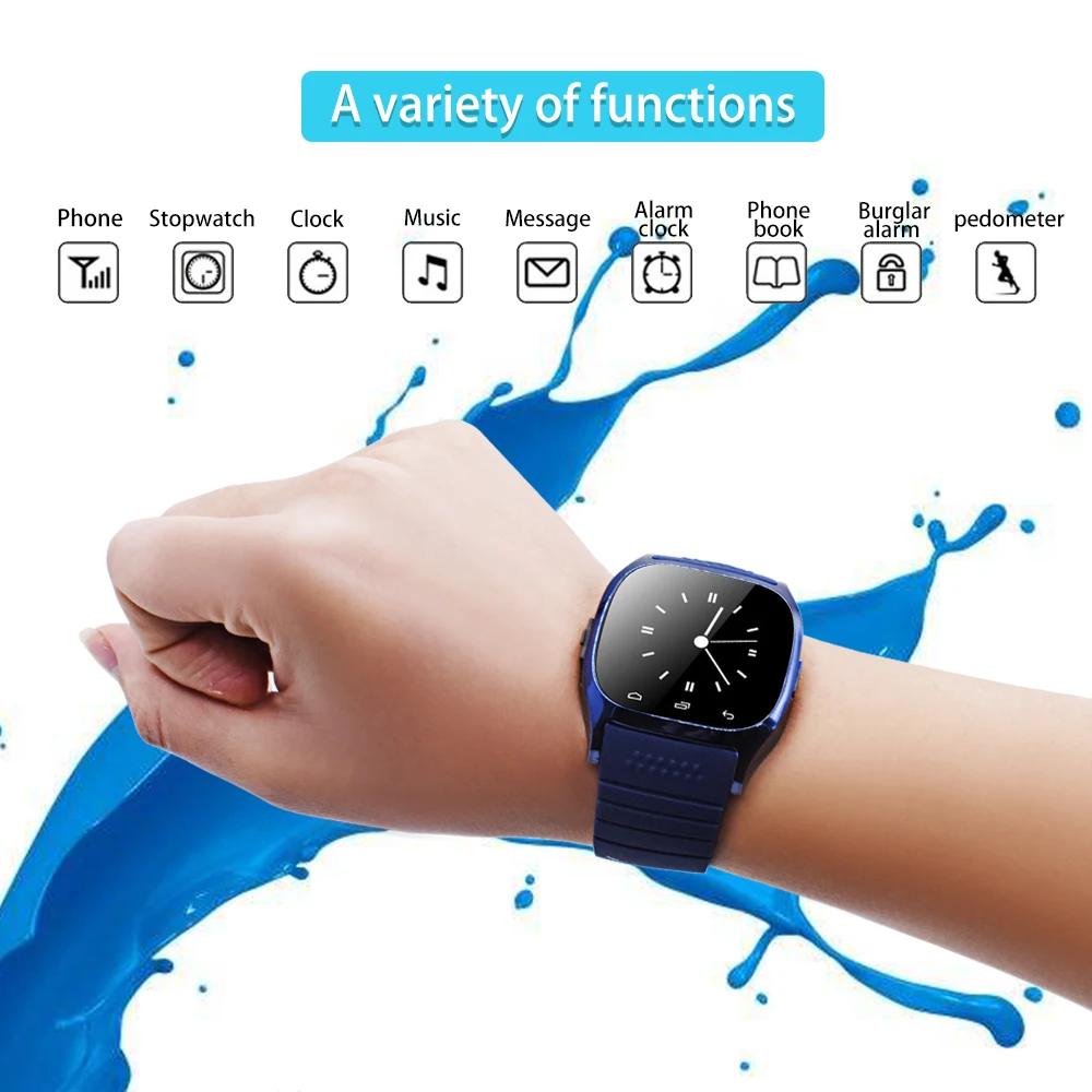 M26 Bluetooth Clock Smart Watches Android Wearable Devices Waterproof LED Display 32GB Memory For Android#C0 M26 Bluetooth Clock Smart Watches Android Wearable Devices Waterproof LED Display 32GB Memory For Android#C0