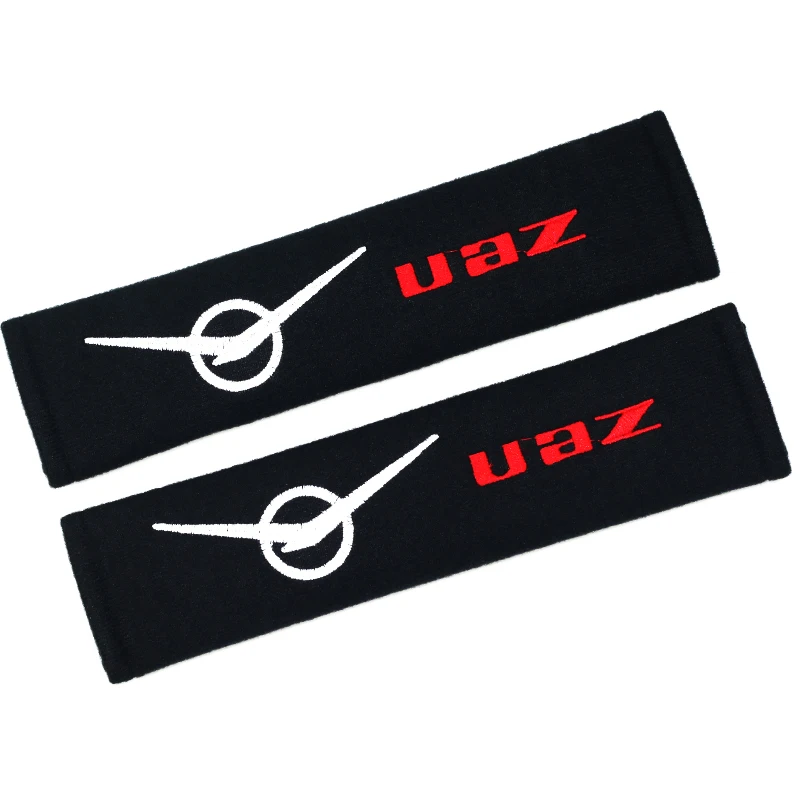 

2PCS Car Safety Belt embroidery pattern covers seat belt case for UAZ car styling