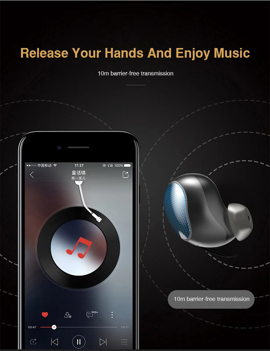 Mini Invisible Bluetooth Earphone Bluetooth Headset Single Wireless Earbud Charging Box Hands-free For Phone Sport Music (6)