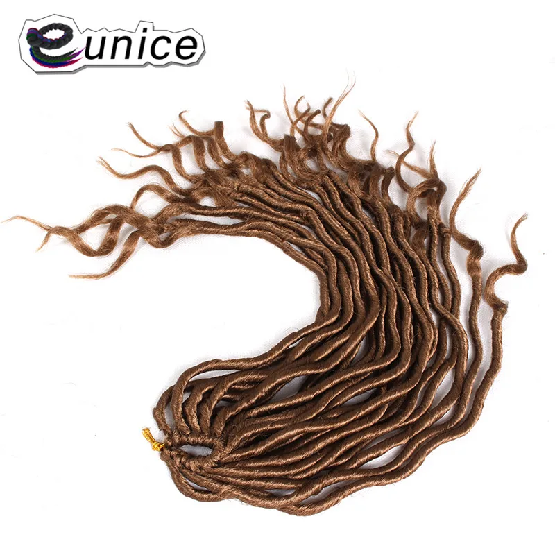 Продукты для волос Eunice плетеные косы Омбре мягкие Faux locs Curly синтетические плетеные волосы свободный конец 2" 22 пряди/упаковка - Цвет: #27