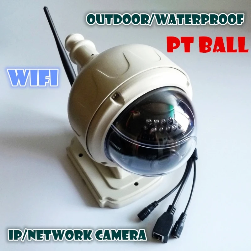  PTZ ball outdoor proof p2p wireless camera wifi 12V Used in the courtyard 