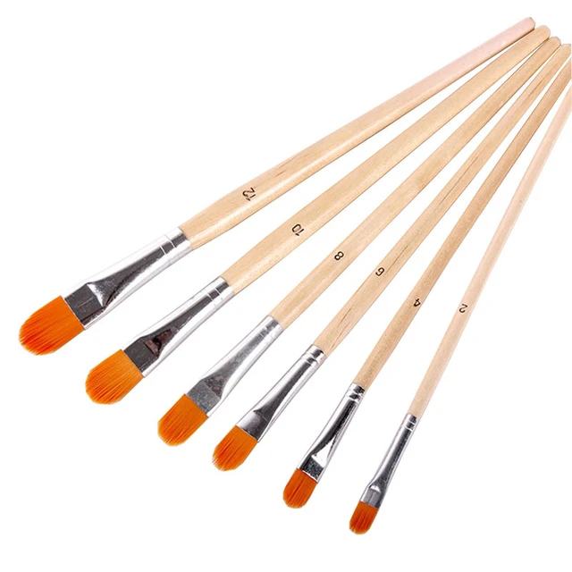 Grand pinceau pour peinture murale, 8/10/12/14/18 pouces, accents les  rangées, brosse d'art, brosse de nettoyage en bois, brosse de peinture  acrylique, fournitures d'art - AliExpress