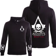 2016 herbst Winter Assasins Creed Hoodie Männer Schwarz Cosplay Sweatshirt Kostüm Fleece Gefüttert Assassins Creed Herren Hoodies Jacken