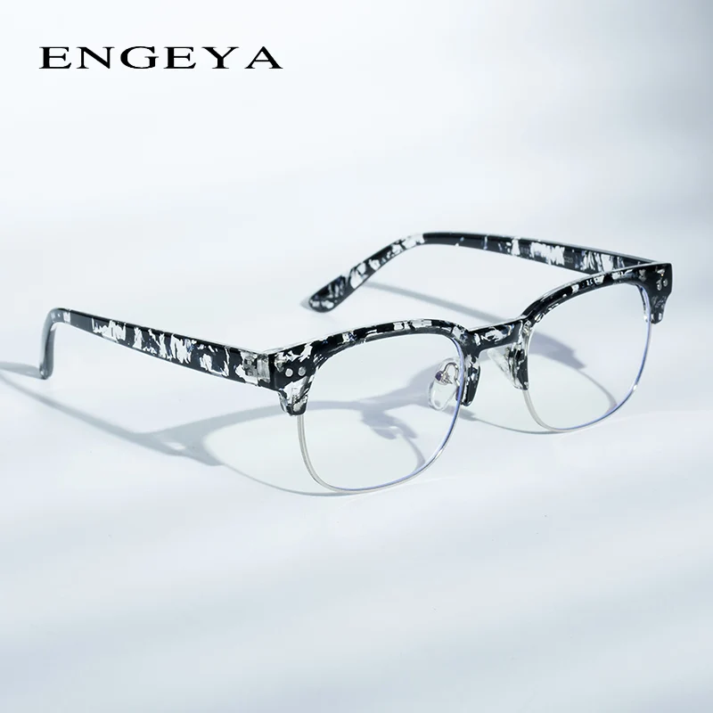 

Metal Computer Glasses Anti Blue Light Square Clear UV400 Radiation Protection Men Women Glasses For Computer #812