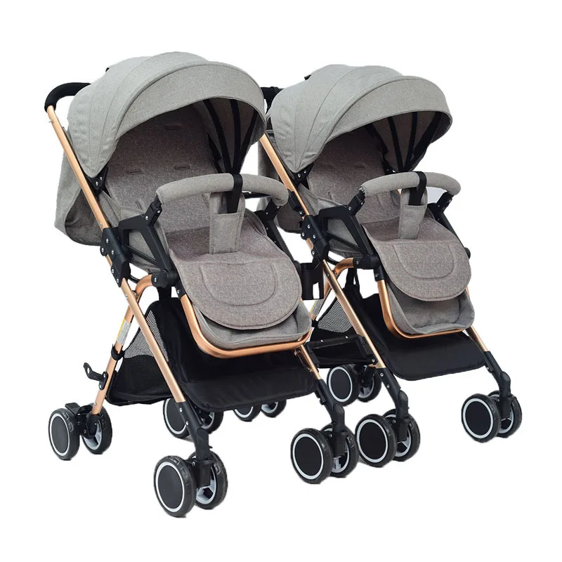 

Twin baby portable twins can sit reclining lightweight folding detachable ultra light shock baby stroller