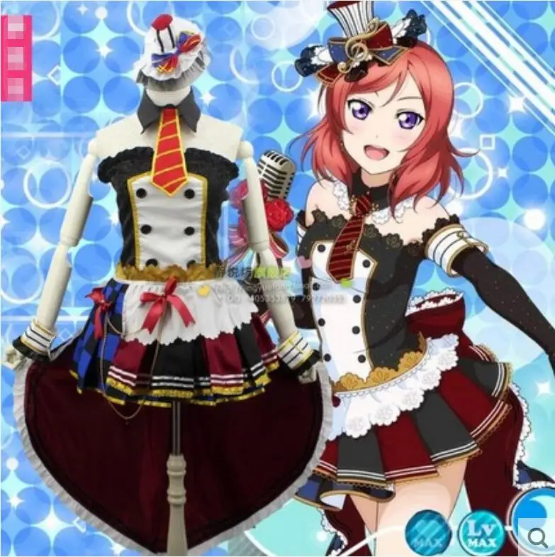 

Free shipping Anime Love Live COSPLAY Tojo Nozomi COS Halloween Party Cosplay Maid outfit lolita dress Costumes