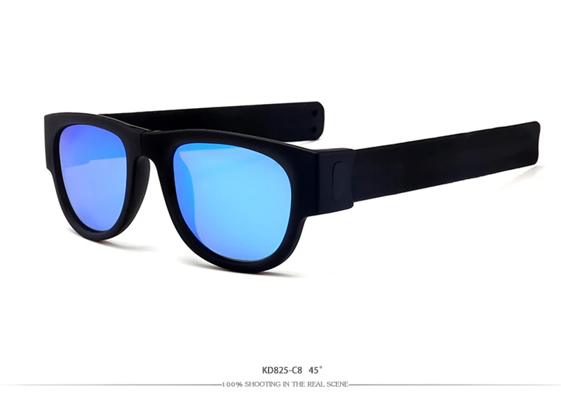 KDEAM новые круглые поляризованные солнцезащитные очки для мужчин и женщин, складные солнцезащитные очки для улицы, портативные летние пляжные очки для вождения