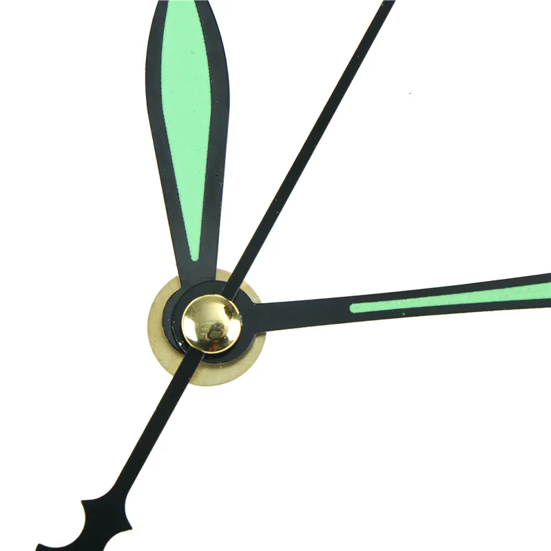 Зеленые светящиеся бесшумные кварцевые настенные часы механизм вращения шпинделя часть DIY ремонтный механизм часть DIY ремонтный комплект