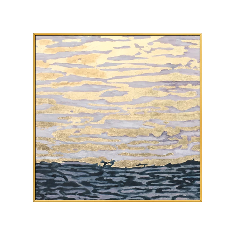

beautiful mountain hand painting wall art with frame 50cm