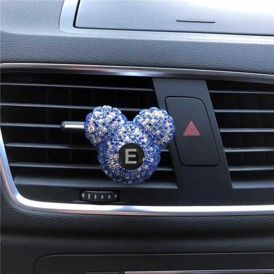 Красивый синий английский буквенный леди красивый автомобильный парфюм Кондиционер Выход твердый парфюм автомобильный освежитель воздуха Стайлинг - Название цвета: E