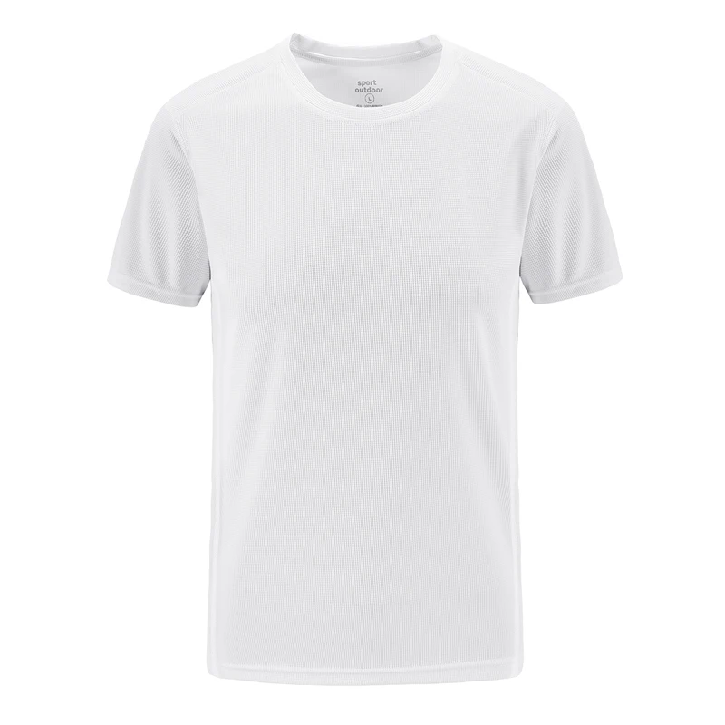 Большой размер 6XL 7XL 8XL Футболка мужская футболка Мужская Уличная быстросохнущая спортивная одежда футболки для фитнеса для тренажерного зала бегунов Мужская футболка для бега - Цвет: white