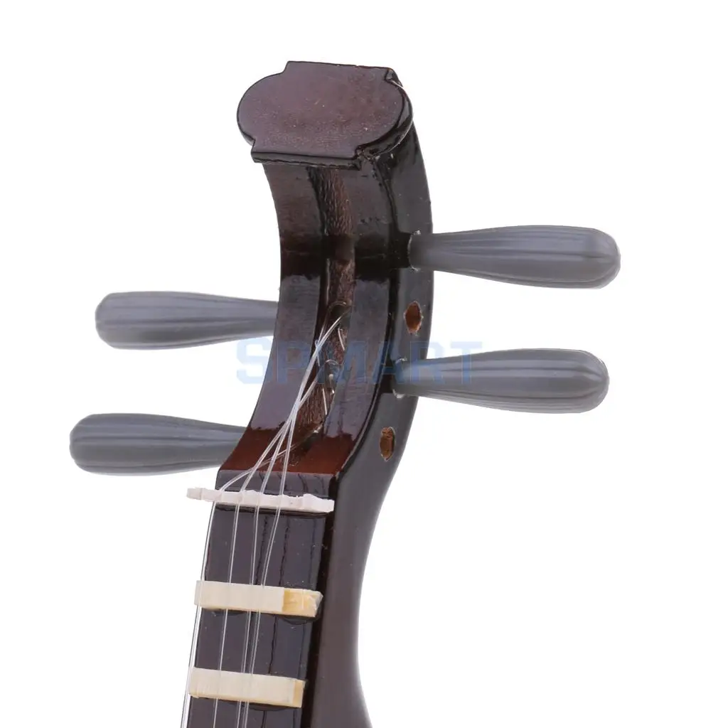 1/12 Scale Dollhouse Miniature Music Instrument Model Wood Chinese Yueqin Life Scenes Decor Dolls Accessory Model Toy