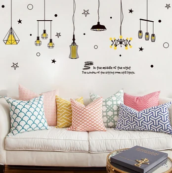 

Personality chandelier light large wall stickers home decor living room bedroom art decals wallpaper removable