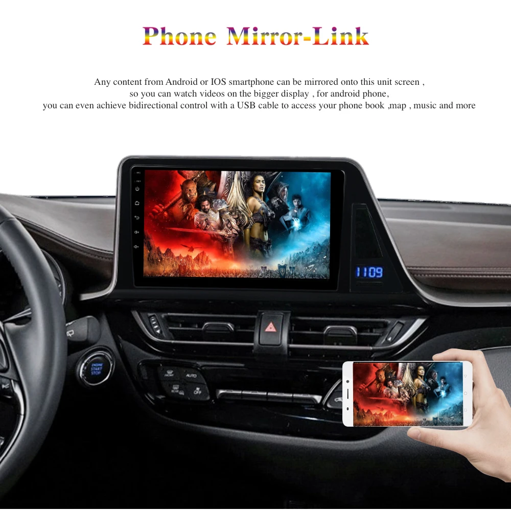 Sale Android 9.0 Car Radio 2 Din GPS Navi for Toyota CHR 2016 2017 2018 2019 C-HR PX6 DSP IPS HDMI output 4Gb+64Gb RDS WIFI RDS USB 9