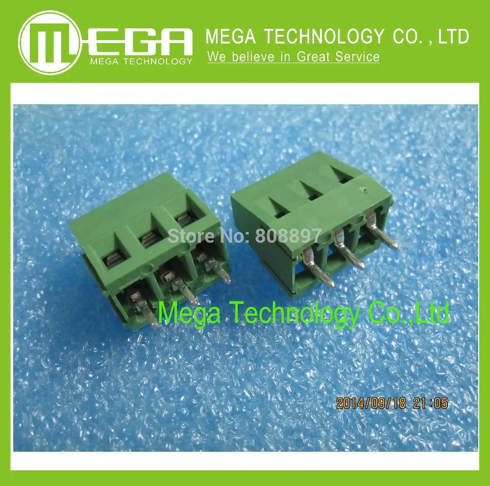 100 шт KF301-5.0-3P KF301 &quot- &quotвинт 3Pin 5 0 мм зеленый прямой контакт PCB винтовая Клеммная