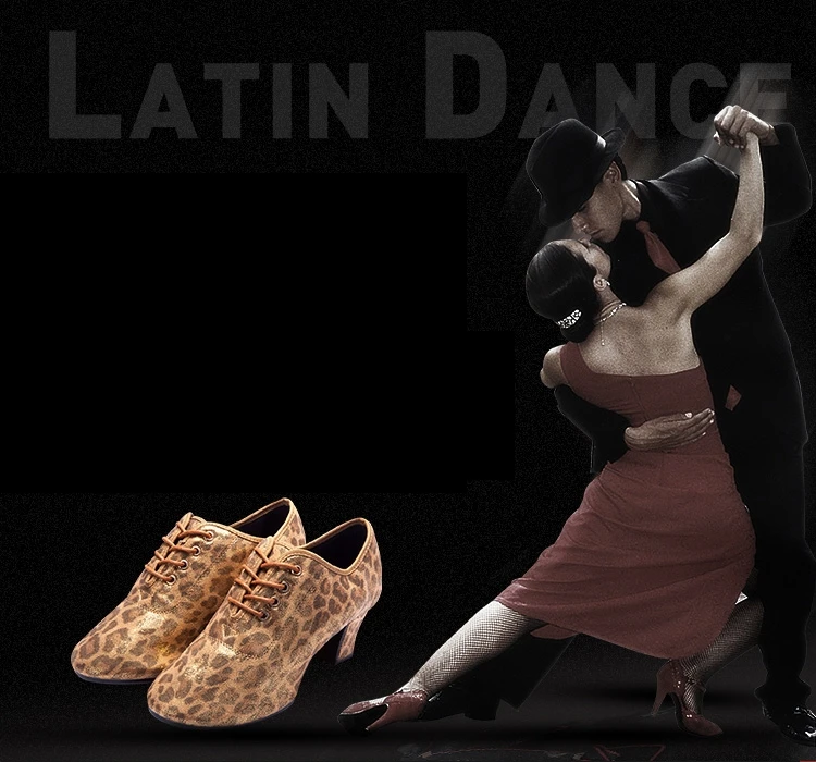 SWYIVY Для женщин Туфли для латинских танцев с леопардовым принтом квадратный каблук Танцевальные Кроссовки Для женщин 2018 Новая мягкая