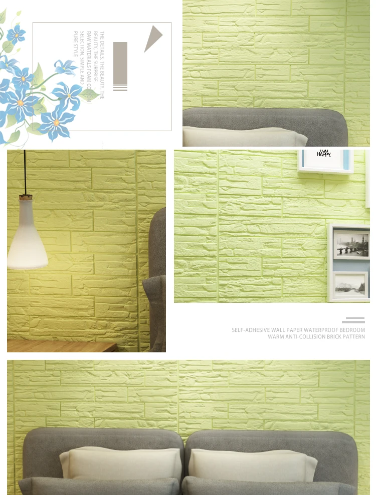Винтажный кирпичный дизайн, пенопластовая Наклейка на стену, кирпичное покрытие, использование в столовой и диван, фоновая стена