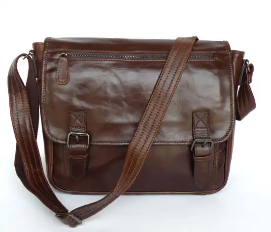 

J.M.D New Arriavl Excellent Vintage Genuine Leather Shoulder Bag Fits Wallet And Cell Phone Men's Messenger Crossbody Bag 7022Q