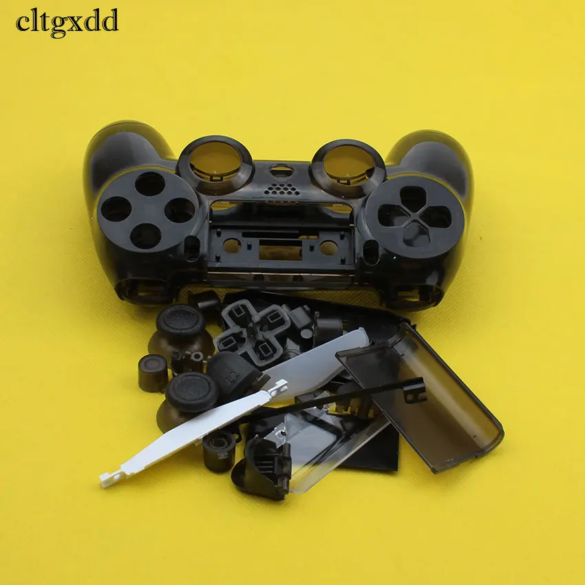 Cltgxdd Clear Black пользовательские сменный корпус Mod Kit для PS4 контроллер PlayStation Корпус Оболочка Чехол с кнопками