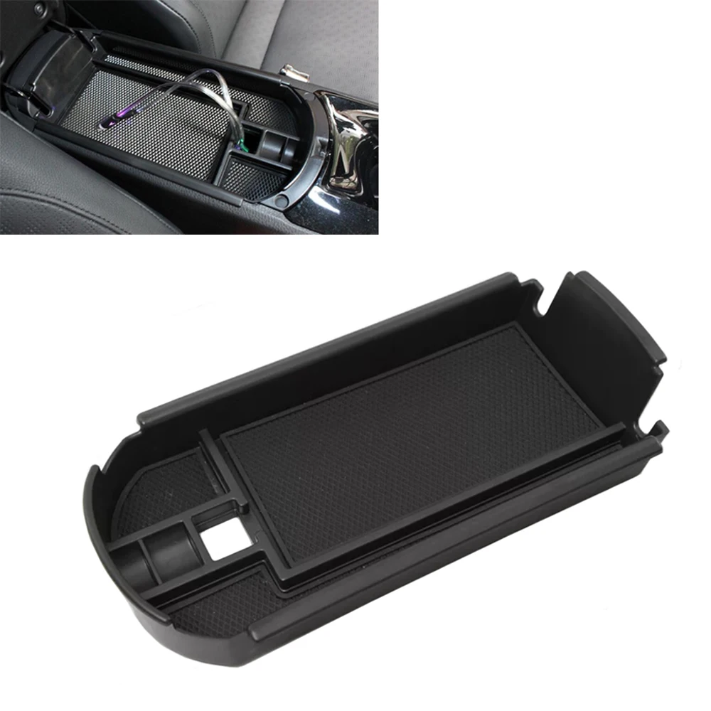 JEAZEA Car Interior Accessories Armrest Center Console Storage Box Coin Tray Holder w Rubber Pads Fit for Toyota C-HR CHR 2017-1