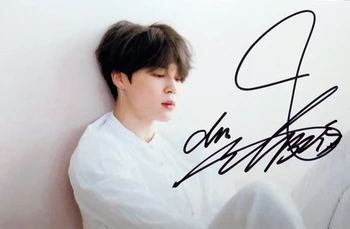 

signed Bangtan Boys JIMIN autographed photo LOVE YOURSELF 4*6 inches free shipping 082018