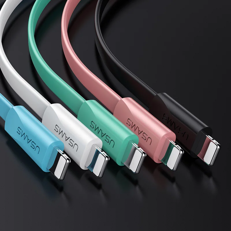 USAMS USB الهاتف كابل ل فون XR XS كابل لباد فون 6 7 8 زائد مزامنة بيانات USB 2A كابل شحن ل iOS 12 11 أبل USAMS USB الهاتف كابل ل فون XR XS كابل لباد فون 6 7 8 زائد مزامنة بيانات USB 2A كابل شحن ل iOS 12 11 أبل