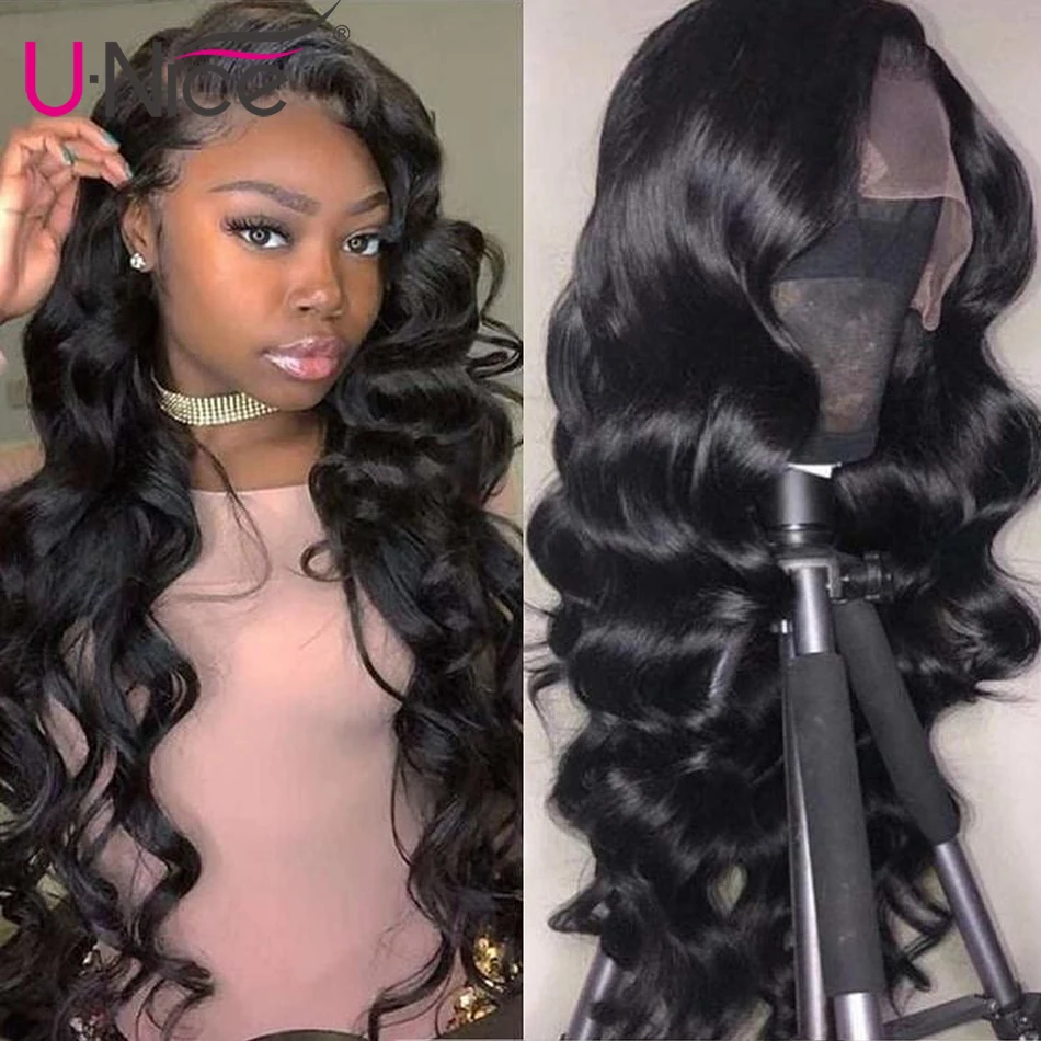

Unice Hair 13x4 Lace Frontal Wigs Brazilian Body Wave long Lace Front Human Hair Wigs Pre Plucked For Black Women Virgin Hair