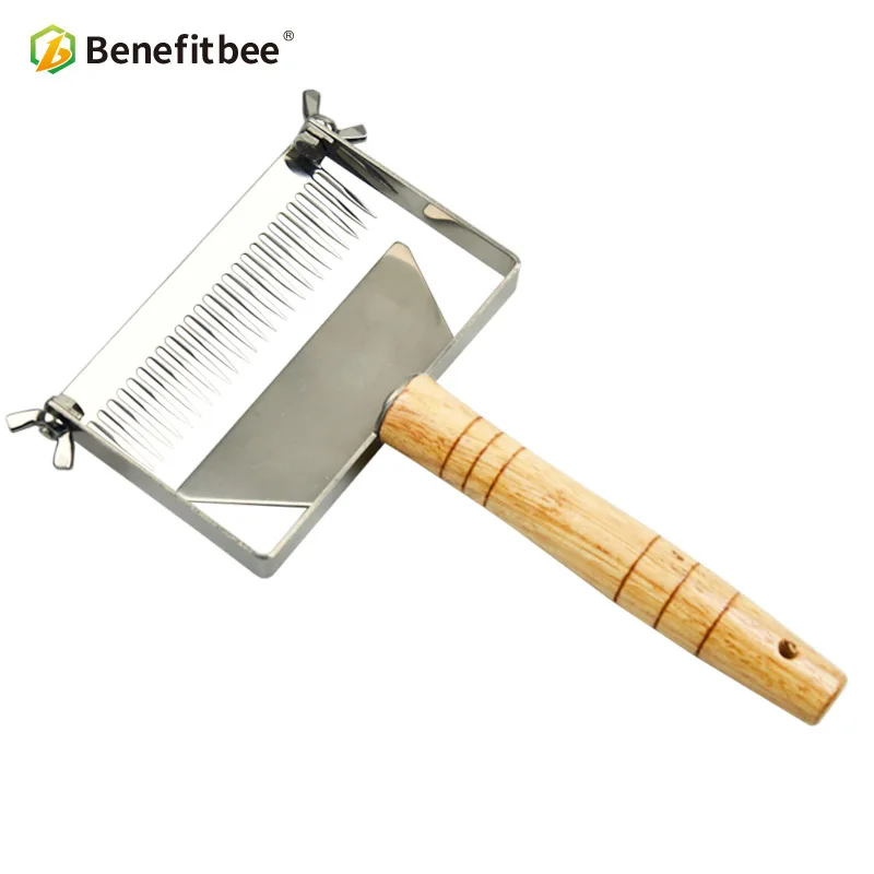 Benefitbee брендовый Регулируемый скребок для пчеловодства инструмент медовый нож из нержавеющей стали медовая расческа инструменты для отжима меда