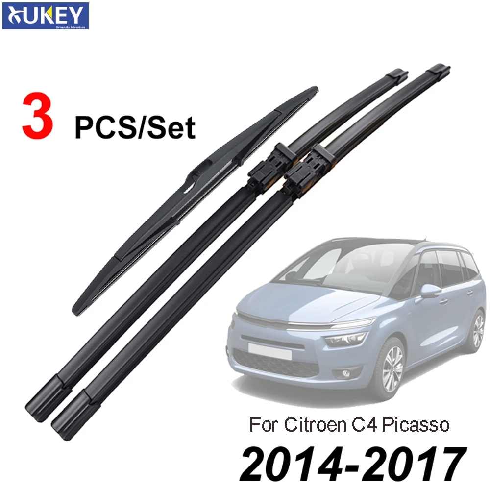 Xukey 30" 30" 14" Windscreen Wiper Blades Set Front Rear Kit For