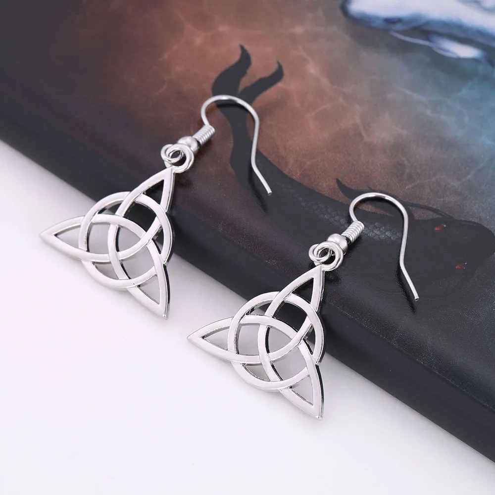 LIKGREAT ювелирные изделия Wicca Наборы Серебряный цвет висячие серьги ирландский