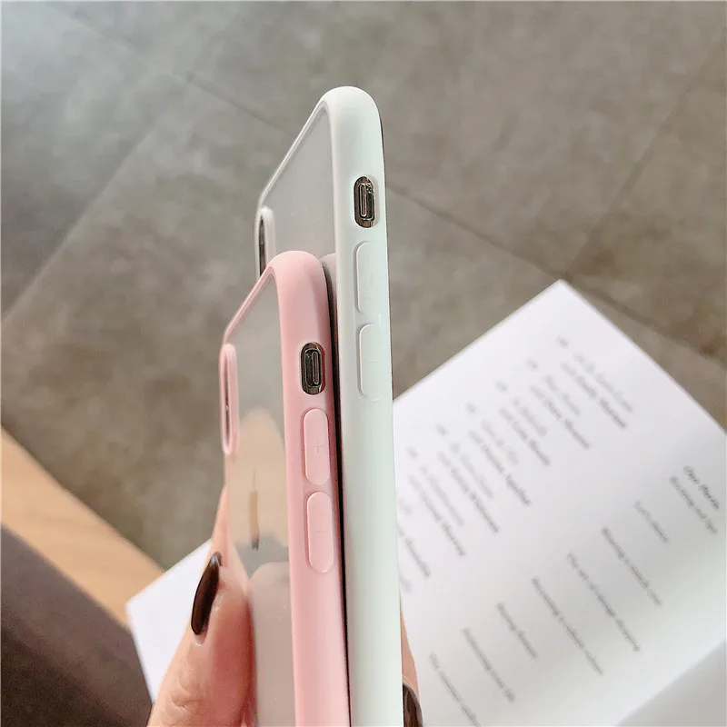 Модная красочная прозрачная ударная рама чехол для iPhone X XS XR XS Max 8 7 6 6S Plus мягкая защитная задняя крышка из ТПУ