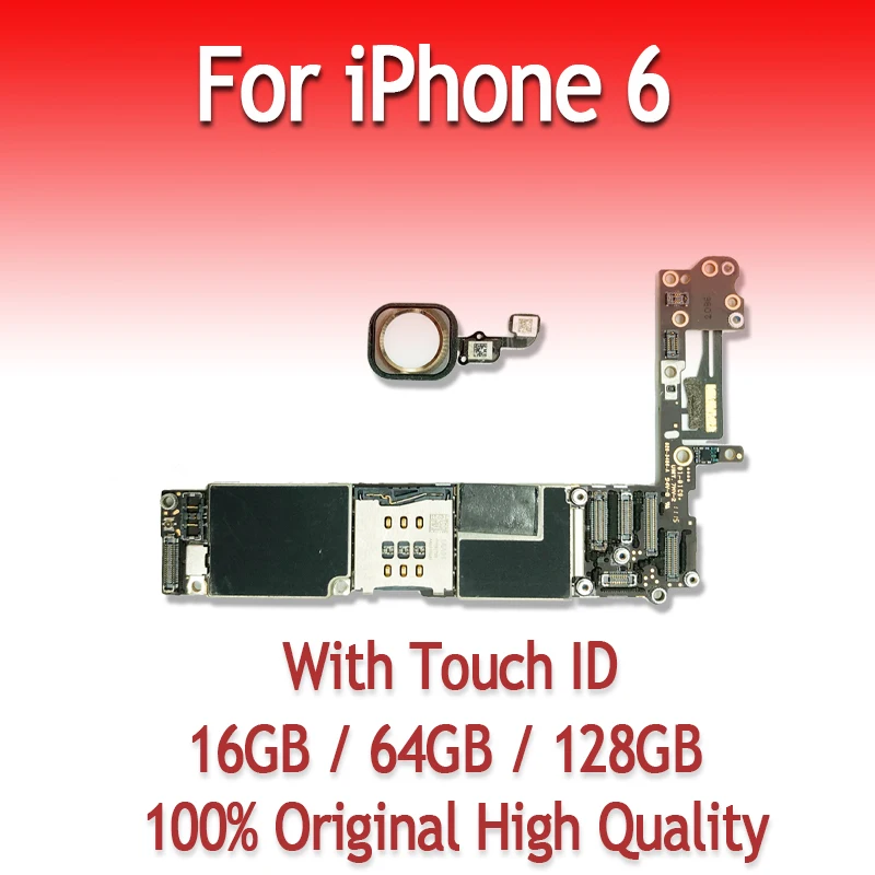 Оригинальная материнская плата 16 ГБ 64 128 для iPhone 6 со сканером отпечатков пальцев