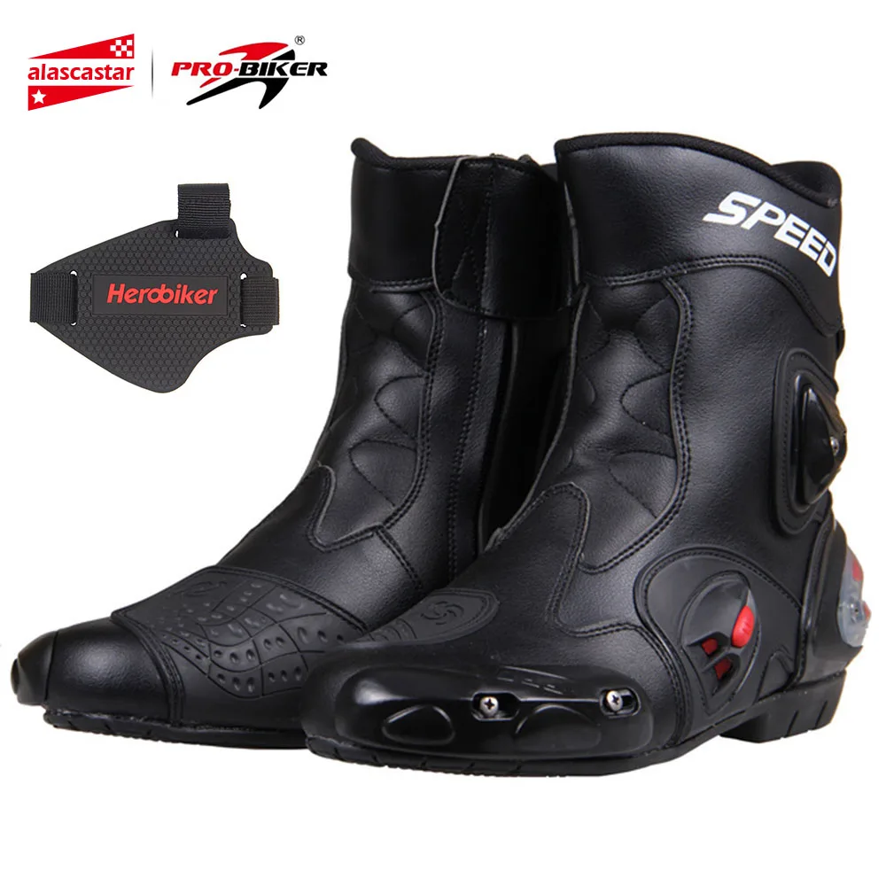 PRO-BIKER SPEED BIKERS Motorcycle Boots Racing Touring Motocross Off-Road Riding Boots Motorbike Racing Boots Mid-Calf Shoes