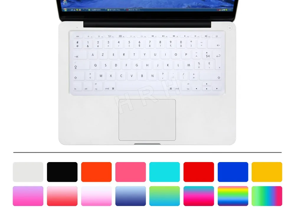 HRH-French-UK-EU-Silicone-Soft-Color-AZERTY-Keyboard-Cover-Skin-Protector-For-Apple-Mac-MacBook (3)