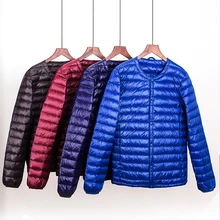 Осень-зима мужской пуховик тонкий ультра легкий белый утиный пух парка куртка мужская Тонкая Короткая Верхняя одежда Топы Плюс Размер 3XL 1289