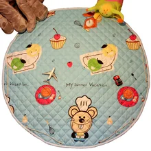 Милая спальня гостиная напольные коврики ковер, Круглый Пол коврик Детские игровые коврики детские игрушки коврик, Детские ползающие одеяла игрушки сумка для хранения