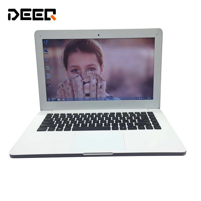 Vente Windows système 10 13.3 pouce NOIR BLANC ordinateur portable 8g ram 128g SSD construit en caméra avec Extensible dur entraînement envoyer souris