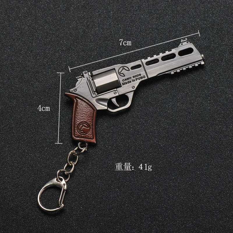 2019 New PUBG FPS Game Player Unknown Battle Grounds 3D Keychain Weapon Gun Car Revolver eat chicken game Men Women car keychain