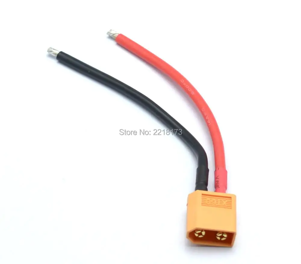 

10CM 100mm XT60 Male Connector plug with 14AWG Silicone Wire Cable