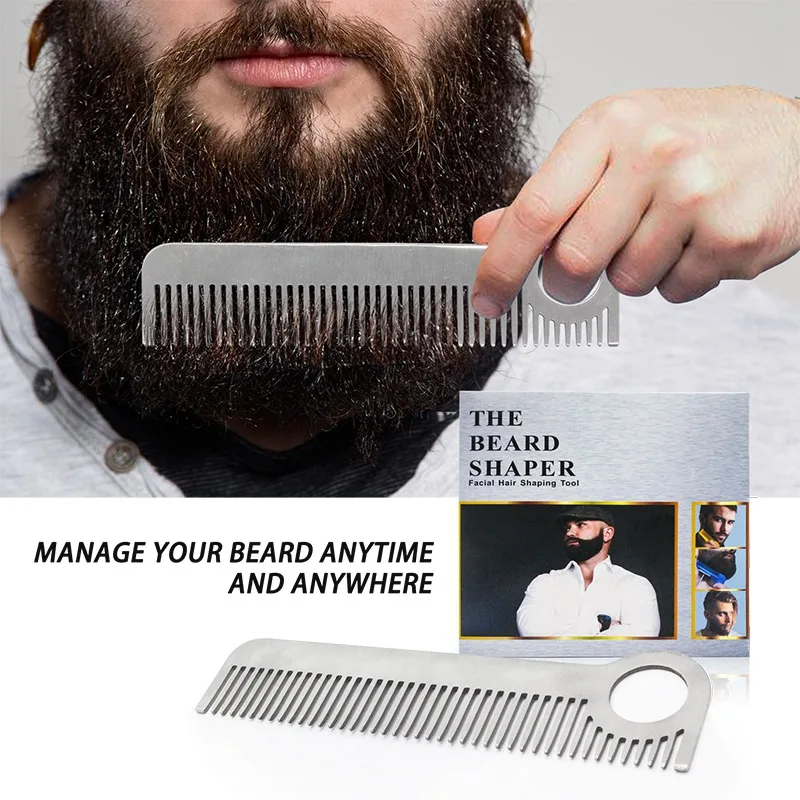1pc Makeup Stainless Steel Beard Combs Hair Combs Antistatic Portable