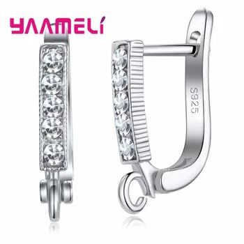 

Authentic 925 Sterling Silver Earring Loop Ear Accessories For Women Earring Loop Jewelry With U-shaped Simple Design