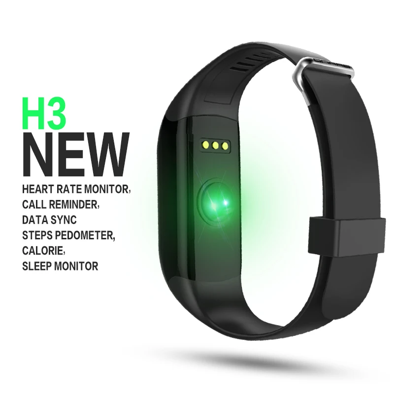 Fashion Heart Rate Smartband H3 Waterproof Fitness Sleep Tracker Passometer IOS Android font b Smart b